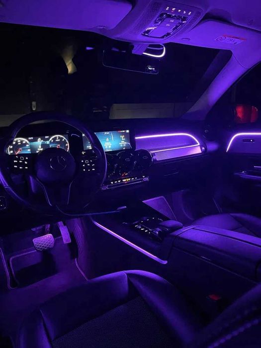 Kit led lumini auto ambientale RGB picoare bluetooth 12v Apple/Android