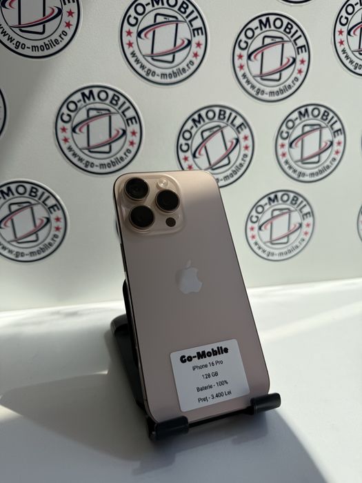 iPhone 16 Pro - 128GB - Gold - 100% - Garantie