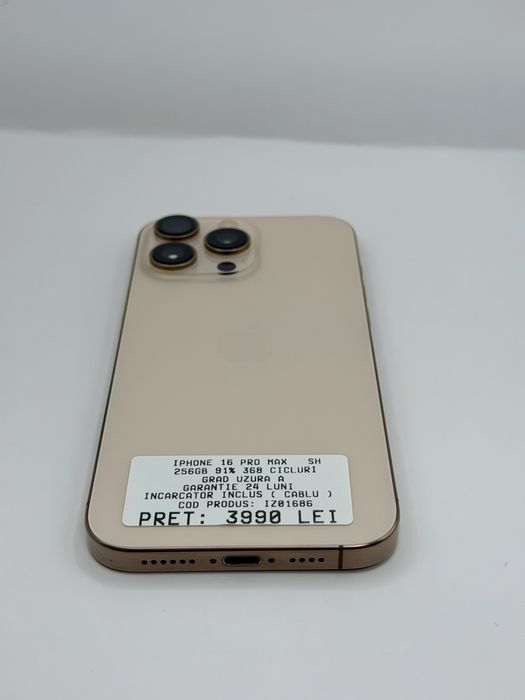 Iphone 16 Pro Max 256GB 91% Garantie Rate BuyBack - zonemag.ro