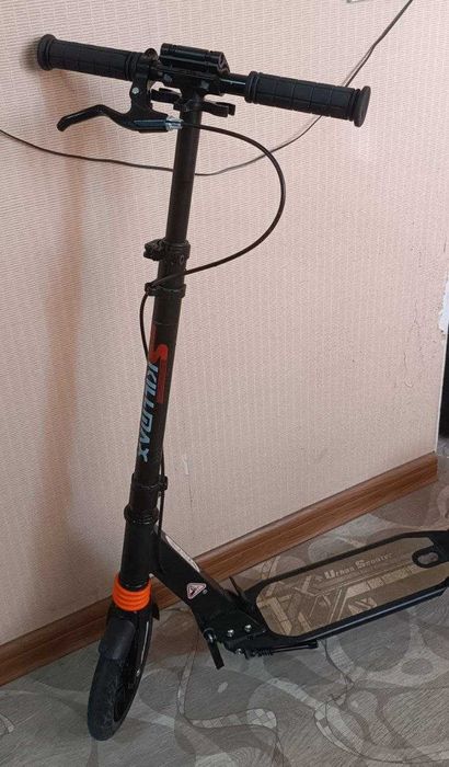 Премиум самокат Scooter Urban с ручным тормозом + скейтборд в подарок