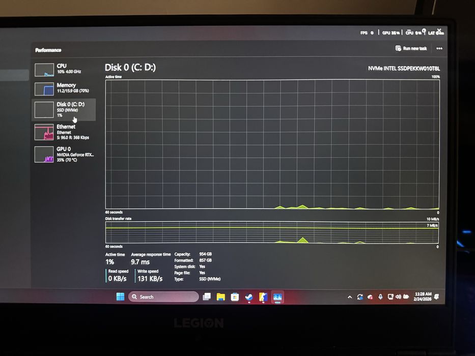Laptop 144hz i5 RTX2060 16GB ram Legion Y540-15IRH