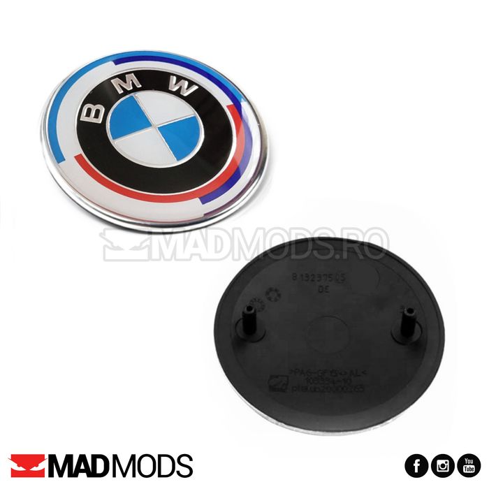 Embleme aniversare BMW 82 / 74 / 45mm capota portbagaj seria 1 2 3 4 5 6 7 8 i X M