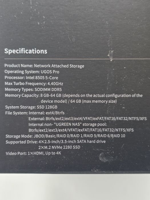 Network Attached Storage UGREEN NASync DXP4800 Plus cu procesor Intel