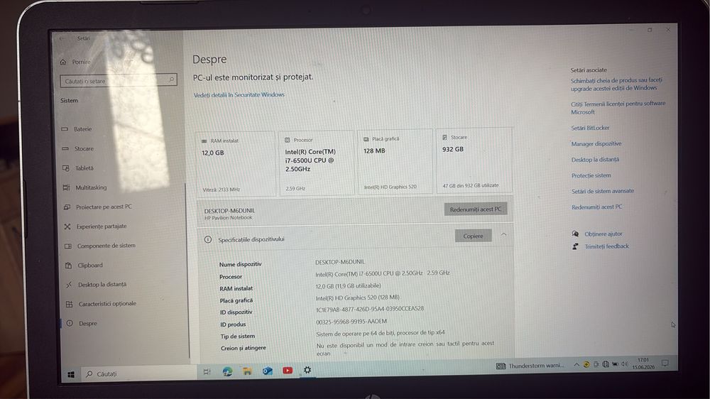 Vand laptol HP Pavilion