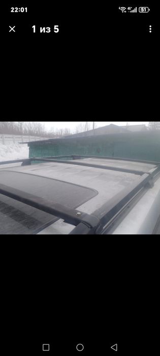 Поперечины на рейлинги Паджеро 3/4