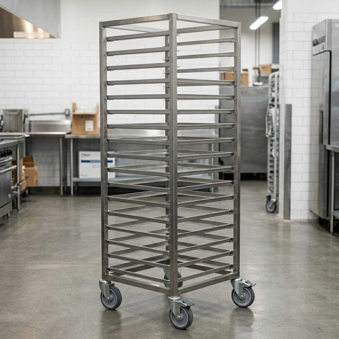 Тележка шпилька для противней нержавейка 16 уровней Stellaj Nerjaveyka