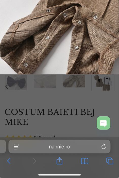 Vand costum botez Nannie nou cu eticheta