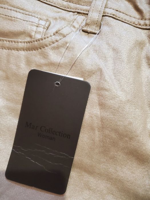 Дамски панталон в златисто