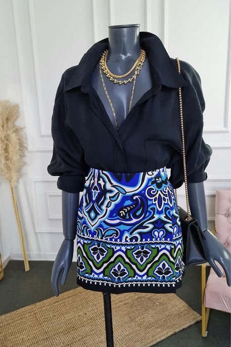 Юбка-шорты мини с ярким принтом