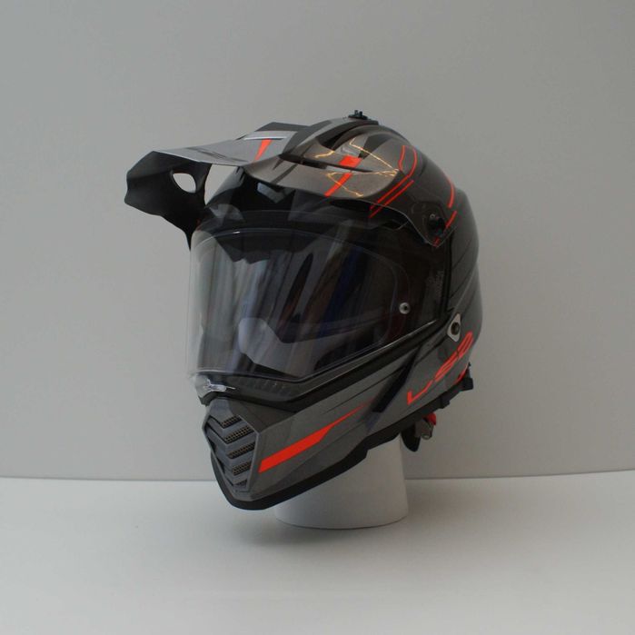 LS2 MX436 PIONEER EVO KNIGHT Titanium Orange размер M