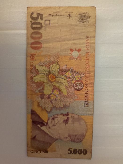 Vând bancnota veche 5000 lei, an 1998
