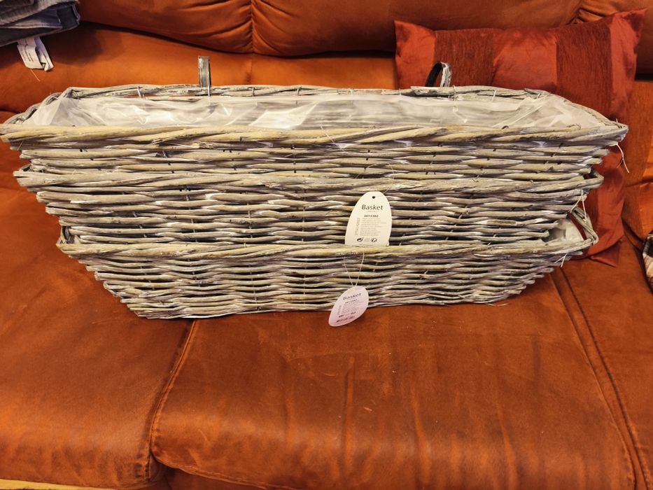 Jardiniere din salcie împletită cu carlige (10 buc.)