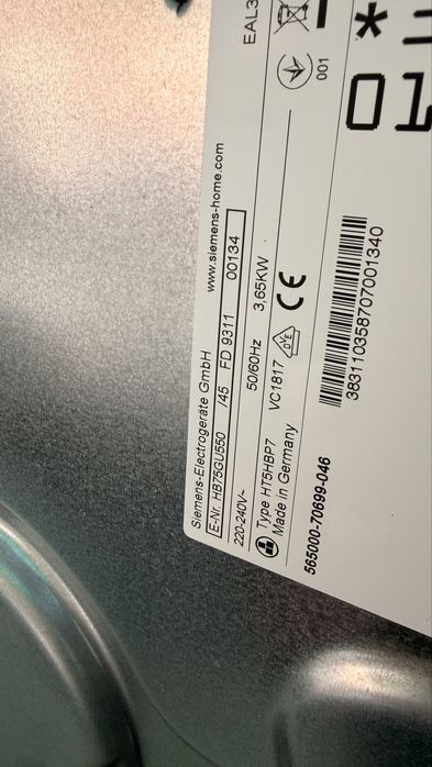 Клас А Фурна за вграждане с ПИРОЛИЗА Siemens, 66 литра ,made in germany , готварска печка