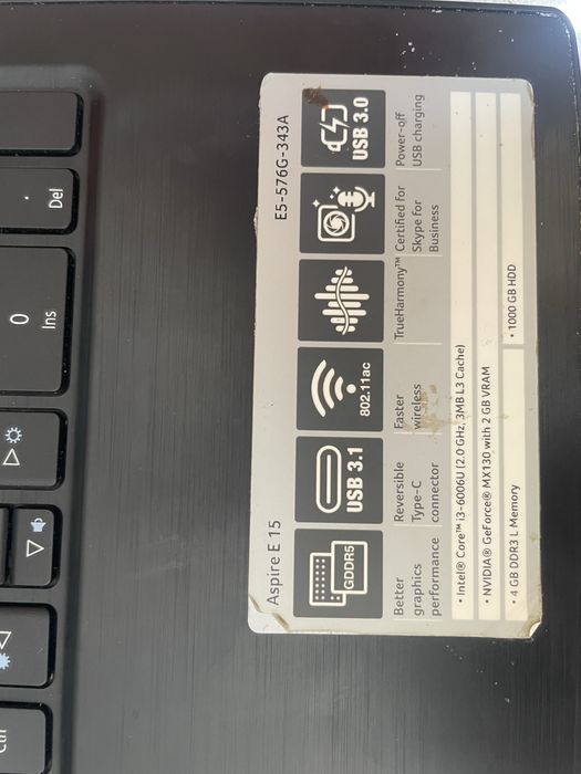 Acer aspire E 15 core i 3
