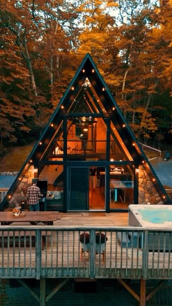 A-frame дом для дачи и загородного отдыха