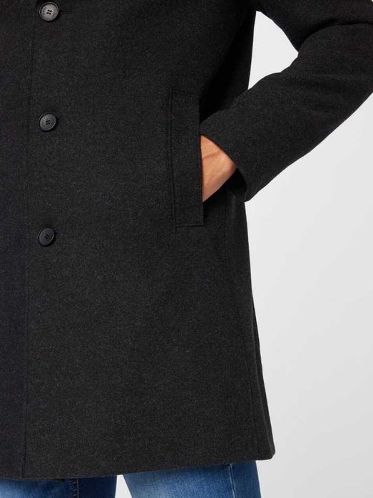 Palton slim premium Cinque 54 XXL lana moale de alpaca gri antracit