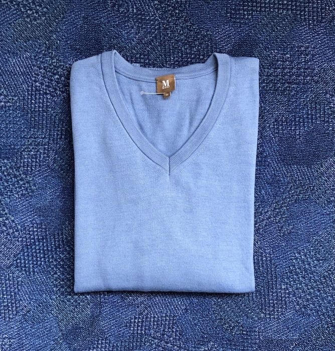 100% мерино вълна MAERZ Muenchen V-neck Merino Woll Pullover пуловер
