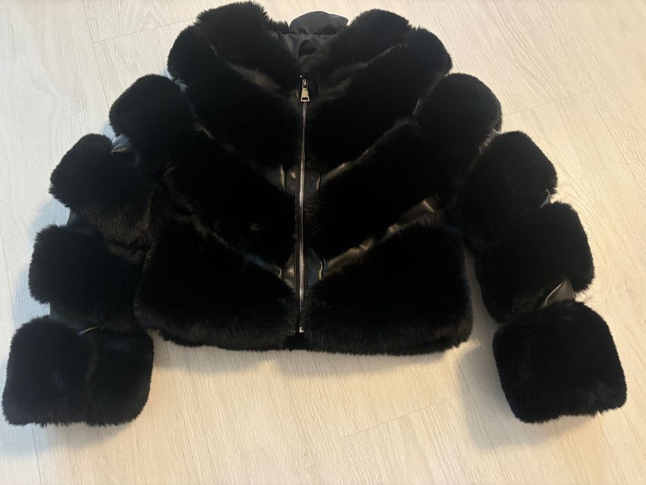 Еко палто с косъм XS