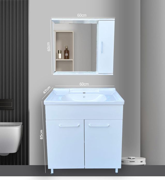 Тумба раковина зеркало