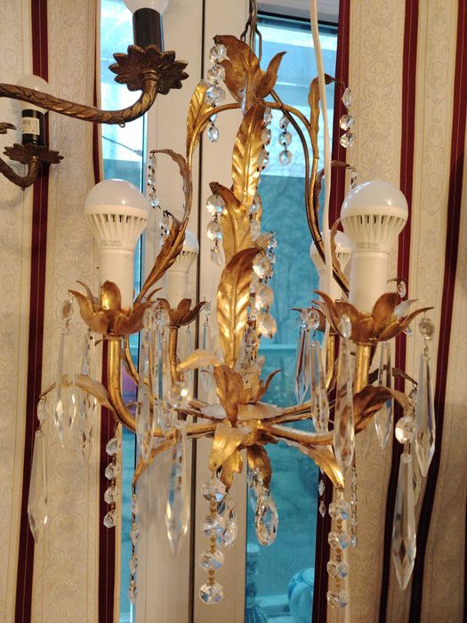 Lampa de tavan cu cristale  , veioze