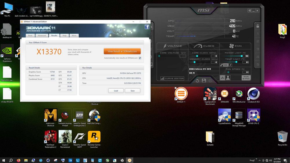 Pc Dell gaming&grafica 2 procesoare Xeon,64GB,4TB,nVidia RTX3070,1300w