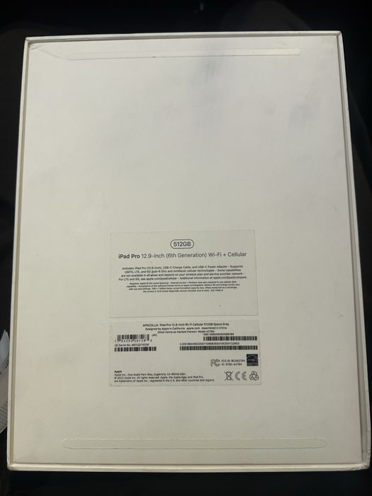 Продается iPad PRO 12.9-inch (6th Generation) Wi-Fi + Cellular