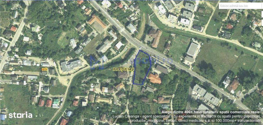 Teren sos. Bucium, de la 1000mp la 2767mp, aproape de Plopii fara Sot