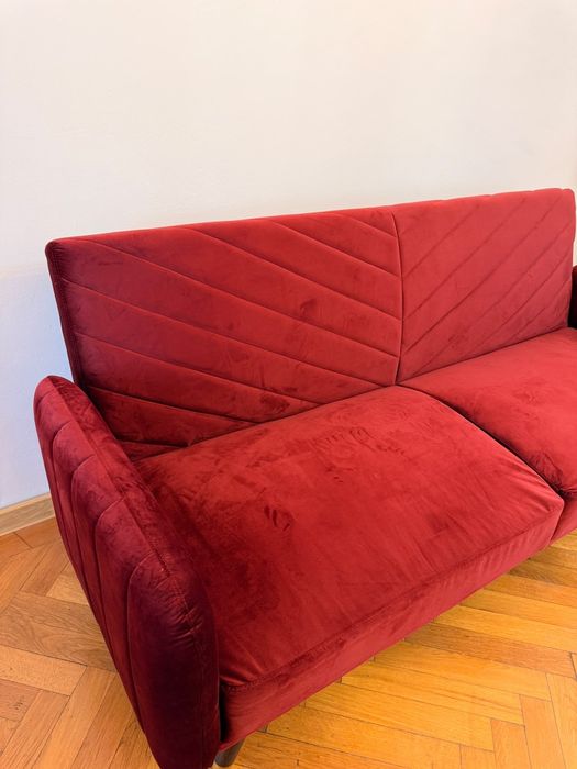 Canapea NOUA extensibila rosu inchis