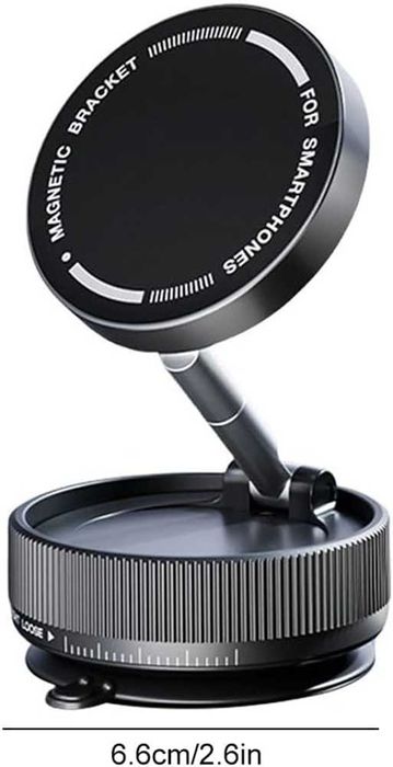 Магнитна стойка за телефон с вакуумно закрепване - 360 градуса
