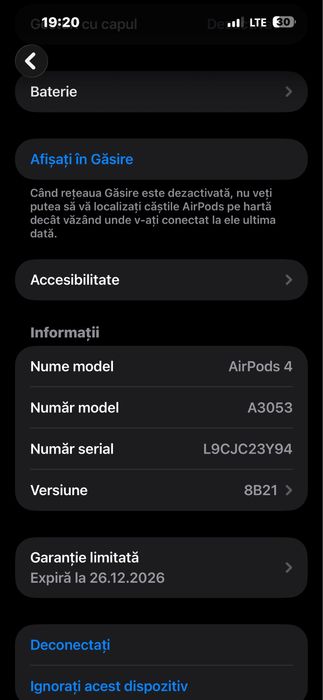 Apple AirPods 4 originale, garanție activă