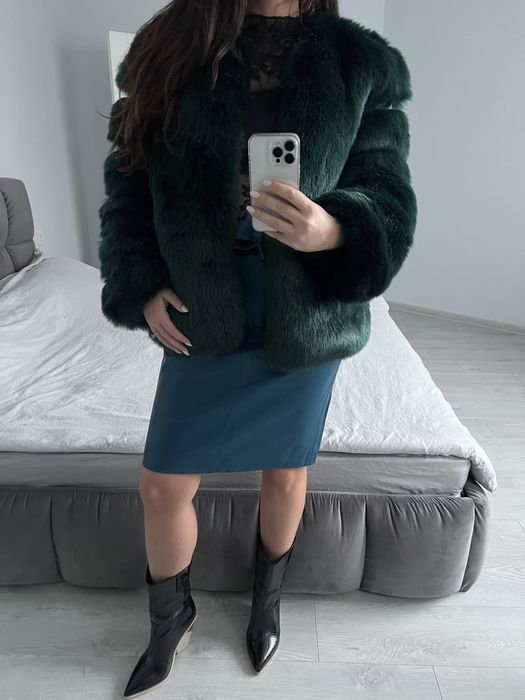 Зелено палто косъм