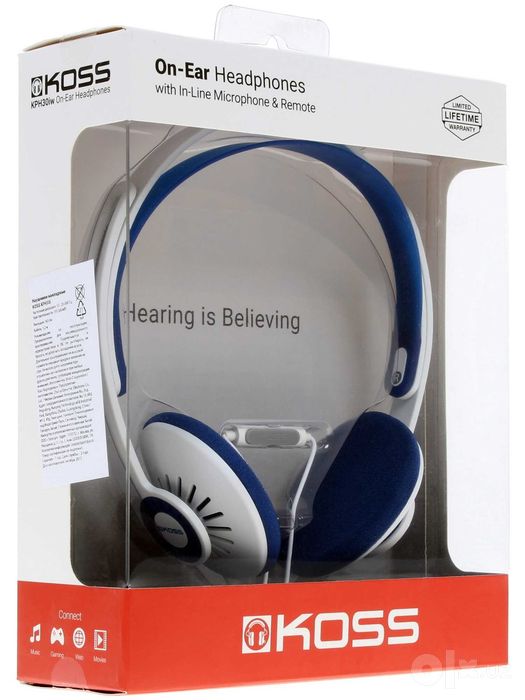 - Накладные открытые наушники Koss KPH30iW (White)