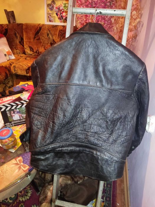 Кожено яке - оригинал. Топло, тежко, дебел телешки бокс!