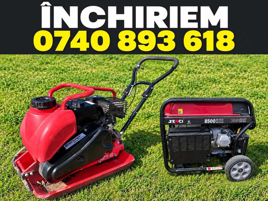 Închiriez Placă Compactoare 80 kg Breckner Germany și Generator Senci 8500