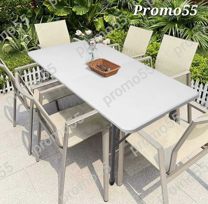 Сгъваема маса с голям плот тип куфар за тераса, градина, двор кетъринг