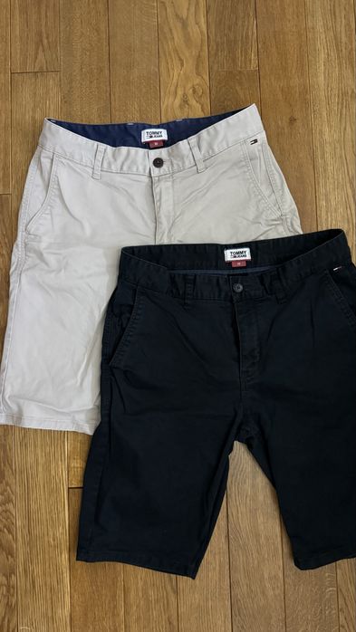 Бежови и черни мъжки къси панталони Tommy Hilfiger