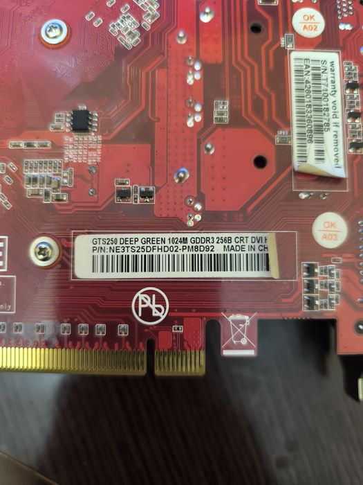 Видеокарта Gainward GeForce GTS250 1GB