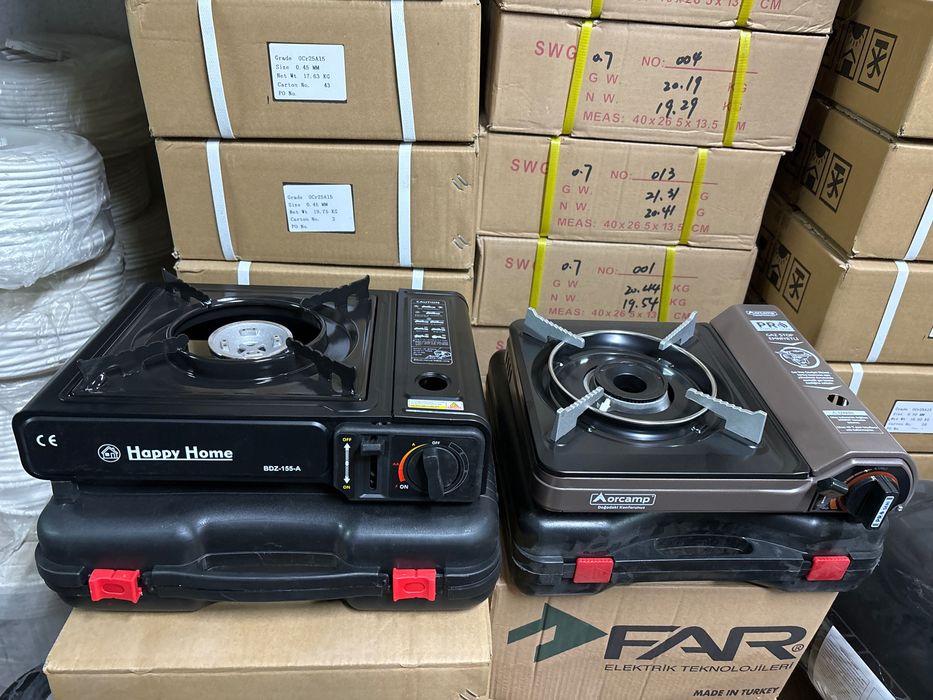 Туристически къмпинг газов котлон с пълнител