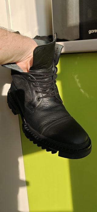 Bocanci tip army, Piele, Otter, Negri, 42.5