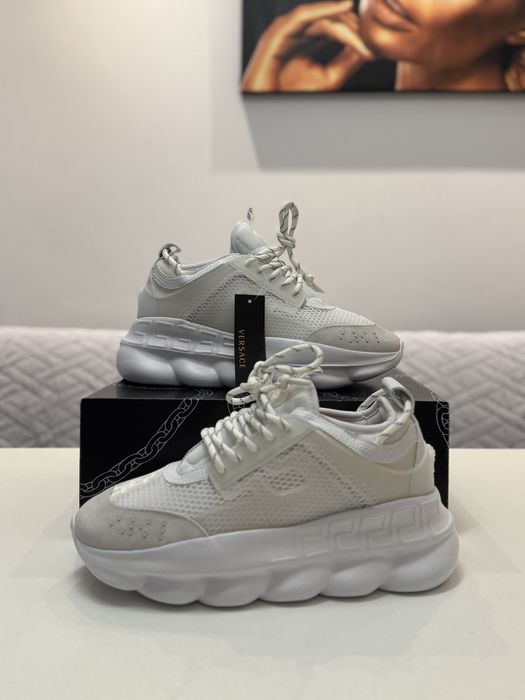 Adidasi barbati unisex albi