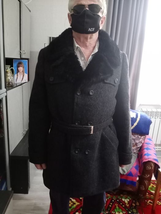 Мужское полупальто шерстянное