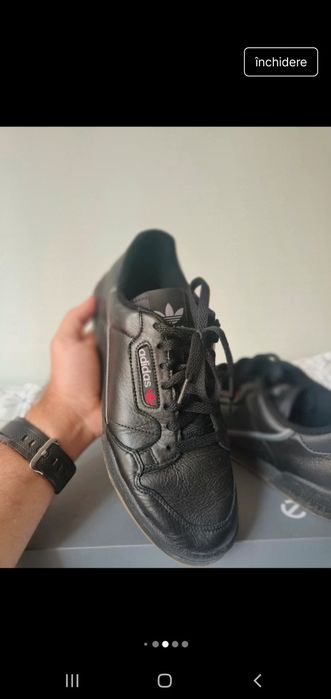 Adidas originali piele naturala continental 80