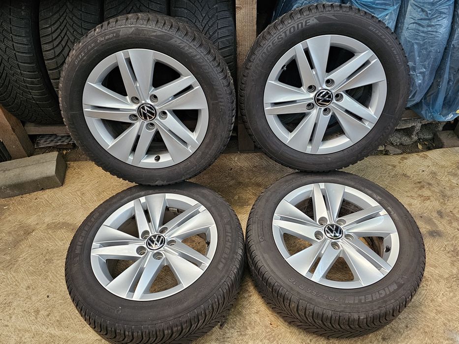 Jante aliaj 16" Skoda 3/4 Volkswagen cu anvelope iarna MS  205 55 16
