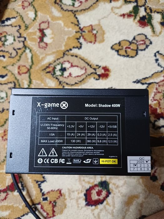Блок питания X-Game Shadow 400W