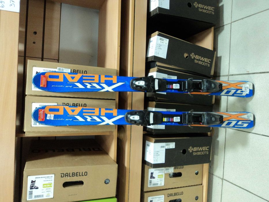 Не новые лыжи для детей HEAD м-ль XRC50 107 см с кр-ми TYROLIA SP45