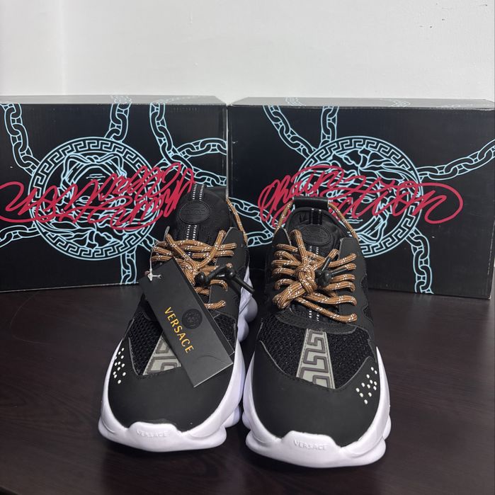 Adidasi Versace Chain Reaction White & Black