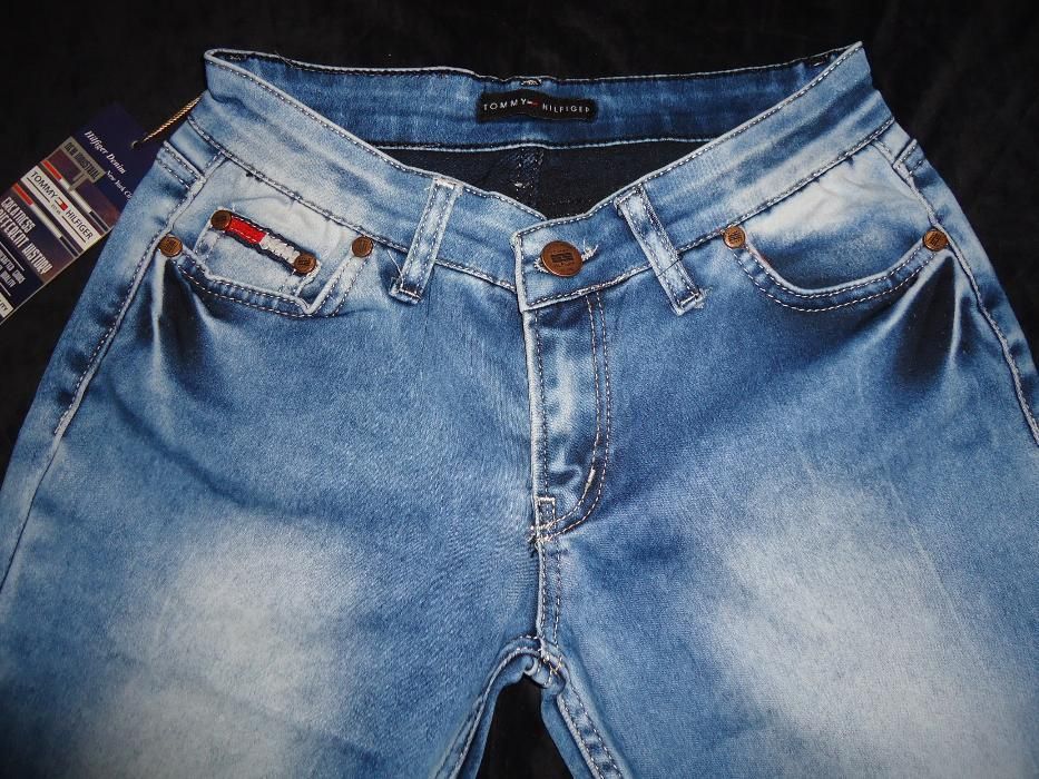 Blugi sexy prespalati skinny dama trei sferturi talie joasa elastici