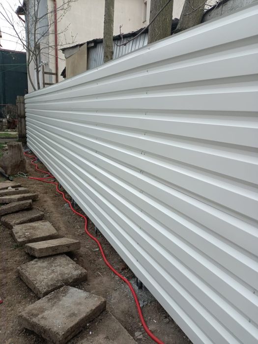 Tablă Cutată Alb Crem Lustro 9001 toate lungimile grosime 0.5mm fațadă