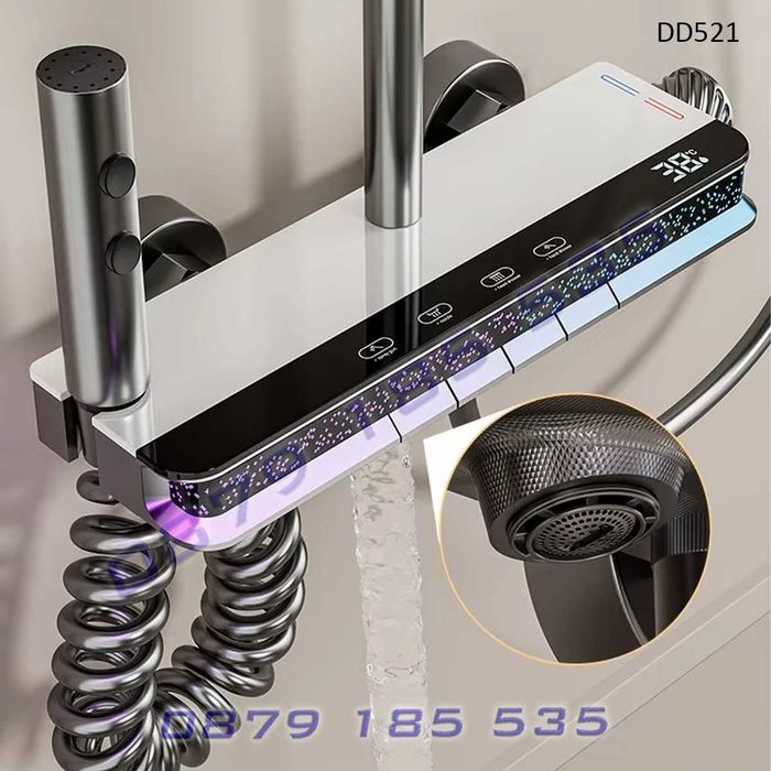 Луксозна душ система светещ Космос смесител слушалка пита функции баня