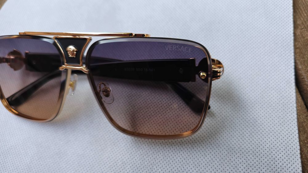 Ochelari de soare Versace rama aurie, lentila degrade, transport gratu
